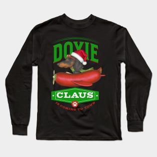 Doxie Claus Dachshund Long Sleeve T-Shirt